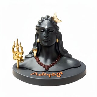 Tiny Shiny Adiyogi Idol/Statue for Pooja Room  Home Office Decor, Living Room, Car Deshboard