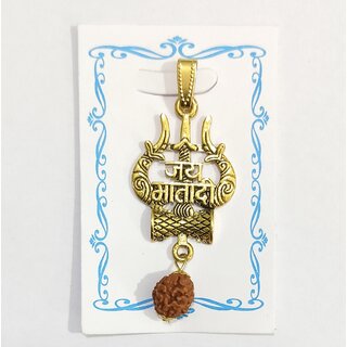 Jai Mata Di Pendant 1 Gram Gold-Plated Elegant Designer Pendant for Men  Women, Traditional Style