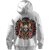 BULL CLOTHING Unique Designer Owl Pullover White Hoodie Statement-Making Streetwear, Ideal for Fashion-Forward Men 