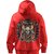 BULL CLOTHING Unique Designer Owl Pullover Red Hoodie Statement-Making Streetwear, Ideal for Fashion-Forward Men