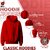 BULL CLOTHING Unique Designer Owl Pullover Red Hoodie Statement-Making Streetwear, Ideal for Fashion-Forward Men