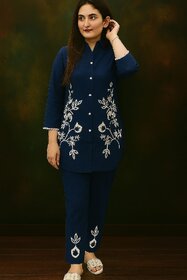 UFC Navy Blue Co-Ord Set  Stylish Matching Top & Bottom Outfit for Women/Men, Casual & Comfortable