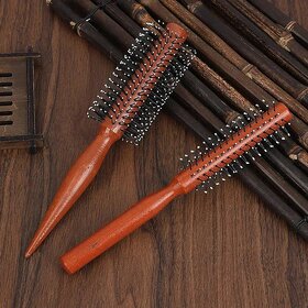 Professional Wooden Round Hair Brush for Men & Women, Curling & Styling Comb for Salon-Quality Volume and Smooth Curls (Large Cylinder Curl Brush)