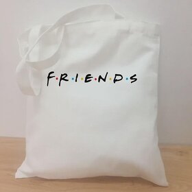 Friends TV Show Tote Bag - Large Canvas Shopper with Classic Print for Everyday Use (C1 No inner pocket no zipper)