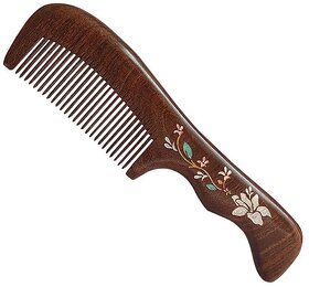Sandalwood Scalp Massage Comb for Women, Anti-Static Volumizing Hair Brush with Medium Teeth, Ideal for Head Massage and Hair Care (14cm Lotus Dragonfly Comb)