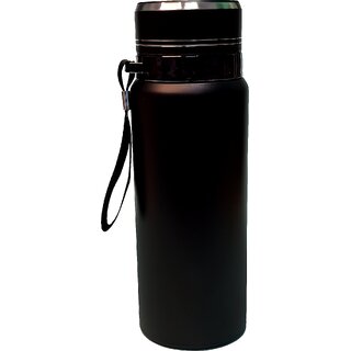 CeePoo Insulated Stainless Steel Flask  Double Wall Vacuum Bottle, Hot  Cold Thermos for Outdoor 1000ml (Black)
