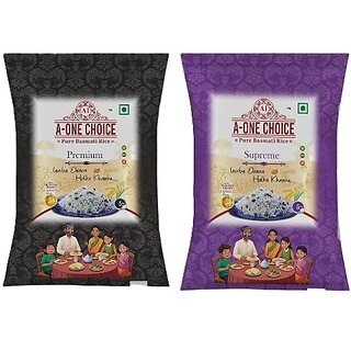 A-One Choice 10kg Basmati Rice Combo  Premium  Supreme Quality Long Grain Rice (5kg Each)