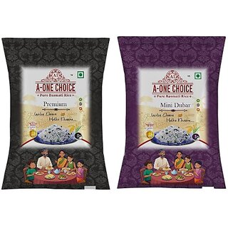 A-one Choice Premium Rice  Mini Dubar Rice 10kg Combo  Perfect for Biryani, Pulao  Daily Meals