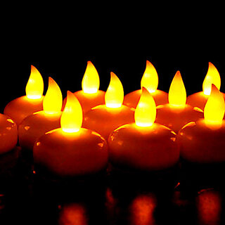 Pack of 6 Flameless LED White Candles  Artificial Night & Home Dcor, Safe & Beautiful