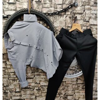 Mens Formal Shirt  Track Pant Combo  Stylish, Comfortable  Versatile Daily Wear