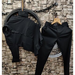 Mens Formal Shirt  Track Pant Combo  Stylish, Comfortable  Versatile Daily Wear
