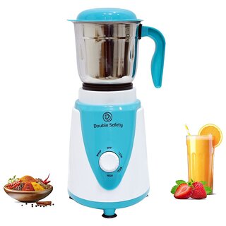 Double Safety Mixer Grinder 550 W Mixer Grinder  (Toronto 1 Jar Mixer Grinder  1 Jar  Blue)