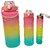 CeePoo Motivational Water Bottle Combo Set  BPA-Free Time Marker Bottles (Model -2) 3-Piece (2L, 1L  200ml)