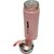 Ceepoo Nice Vacuum Flask Glass Water Bottle 400ml  Hot  Cold Thermos with Handle  BPA-Free, Leak-Proof (Pink)