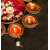 Pack of 1 Diya-Shaped Flower Decorative Urli Bowl  Gold Tealight Holder, Handcrafted Home Dcor