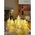 6 Pcs LED Tea Light Candles  Flameless  Smokeless Acrylic Diyas  Battery-Operated  Warm White 3cm Candles