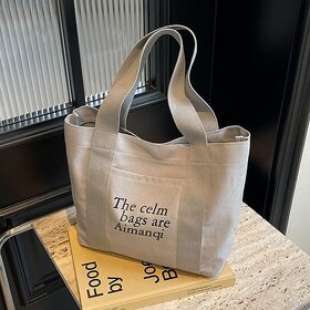 Stylish Large Canvas Tote Bag - Spacious Printed Shopper with Long Handles for Women, Perfect as a Beach, Shopping, or Mom Bag (Black Tea Brown)