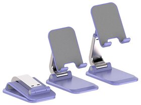 Adjustable Foldable Desktop Stand for Phones and Tablets Multi-Functional Live Streaming Holder (Q7-L White)