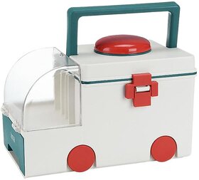 Large First Aid Kit Box with Handle, Portable Medical Storage Organizer for Home, Car, Travel, and Emergency Use (Green)