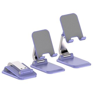 Adjustable Foldable Desktop Stand for Phones and Tablets Multi-Functional Live Streaming Holder (Q7-L White)