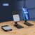 Adjustable Foldable Desktop Stand for Phones and Tablets Multi-Functional Live Streaming Holder (Q7-L White)