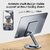 360 Rotatable Aluminum Alloy Phone Tablet Stand, Foldable Desktop Holder for Hands-Free Viewing & Live Streaming (033 Silver)
