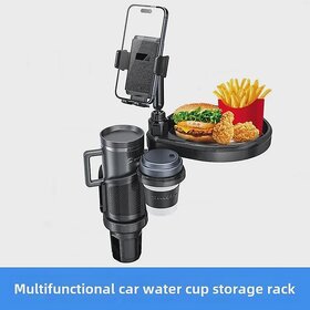 Universal Car Phone Holder & Cup Mount with Air Freshener and Snack Tray Organizer (Car Cup Holder)