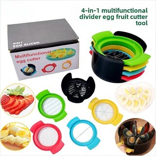 Stainless Steel Egg Slicer & Cutter | Multi-Function Kitchen Tool for Hard-Boiled & Tea Eggs | Quick & Even Slices (Three-piece set color box)