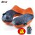Auto Inflating Travel Pillow - Memory Foam U-Shaped Neck Support for Airplane & Car (Orange + Light Gray(Single Pillow], 31 x30 x12 cm)