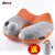 Auto Inflating Travel Pillow - Memory Foam U-Shaped Neck Support for Airplane & Car (Orange + Light Gray(Single Pillow], 31 x30 x12 cm)