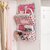 Wall Hanging Storage Organizer Pockets for Phone, Books, Underwear & Socks (Pink 2-layer (hooks included)