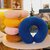Memory Foam Travel Pillow for Car & Office, Ergonomic U-Shape Neck Support with Soft PP Cotton, Custom Logo Printing (Buckle Color Random)