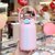 Stainless Steel Insulated Water Bottle with Straw, 850ml Large Capacity, Portable Sports Bottle for Gym & School, Customizable Engraving (Pink, 850ml)