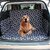 Heavy-Duty SUV Dog Car Seat Cover with Nonslip Backing, Waterproof Pet Bench Hammock for Cars, Trucks, and SUVs (Paw Print Trunk)
