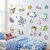 Space Themed Astronaut Wall Decals for Kids Room, School Planetarium Glass Window Stickers (Layout Size 50 x70cm)