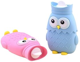 Reusable Silicone Hot Water Bottle, Microwave Safe Hand Warmer for Students (Pineapple Yellow)