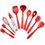 10-Piece Silicone Kitchen Utensil Set Non-Stick Cooking Spoons, Spatulas, Ladle, and Oil Brush Heat Resistant, Durable, Easy to Clean (Color 10 Piece Set Including Color Box, Colorful 10pcs Set (Gift Box)