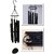 Japanese Style Wind Chime with 8 Tubes, Creative Iron Art Hanging Ornament for Home & Garden Decor (Black)
