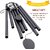 Japanese Style Wind Chime with 8 Tubes, Creative Iron Art Hanging Ornament for Home & Garden Decor (Black)
