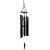 Japanese Style Wind Chime with 8 Tubes, Creative Iron Art Hanging Ornament for Home & Garden Decor (Black)