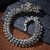 Men's Vintage Dragon Bracelet - Bold, Stylish, and Sophisticated (E139 Small Dragon, 18cm)
