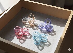 Pack of 4 Butterfly Design Hair Claw Clips for Women  Multicolor (Colors May Vary)