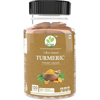 ODON Natural Turmeric Capsules - Immune Booster  Blood Sugar Control Supplement