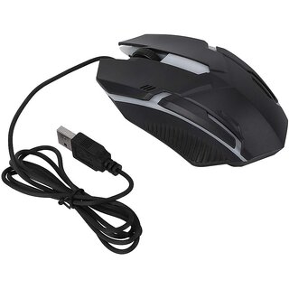 MS11 Wired Gaming Mouse  1600DPI, 3 Buttons + Wheel, Ergonomic USB Mouse for Windows & MacOS, Black