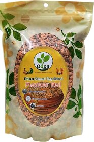 ODON NATURAL Cold Press Unpolished Masoor Dal - High Protein, Fiber Rich, Organic Lentils