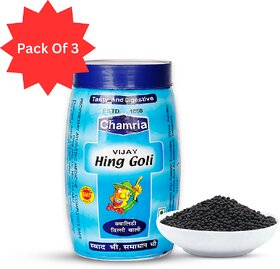 Chamria Hing Goli Digestive Candy with Asafoetida  Natural Remedy for Acidity  Constipation Relief  100g (Pack of 3)