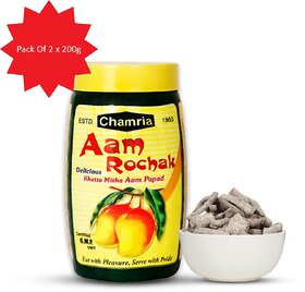 Chamria Aam Rochak  Spicy  Tangy Mango Khatta Meetha Aam Pachak for Digestion  Acidity Relief  200g (Pack of 2)