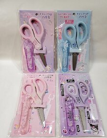 Sanrio Safety Scissors , Hello Kitty, My Melody, Cinnamoroll  For Childrens - Pack of 2 ( Multicoloured )