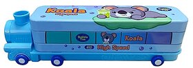 Train Pencil Box , Compass Box with Wheel, Stylish School Bus Pencil Box , can Also be Used as Kids Geometry Box