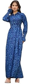 SARINKU Gown Crepe Fabric Dress for Women Stylish Ethnic Gown Long One Piece for Girls and Women